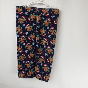 PJ's & Presents Boys Pajama Pants Gingerbread Christmas Ninjas Sz 3T